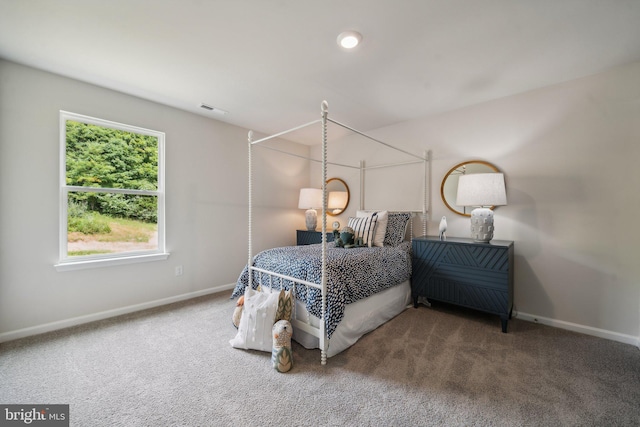 view of carpeted bedroom