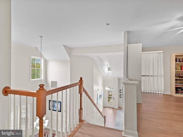 interior space with light hardwood / wood-style floors