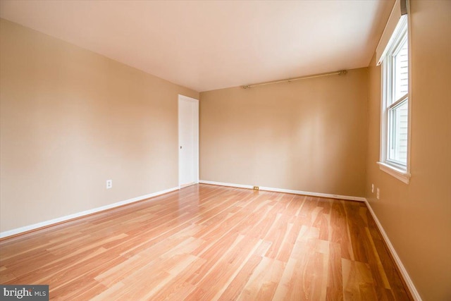 empty room featuring light hardwood / wood-style floors