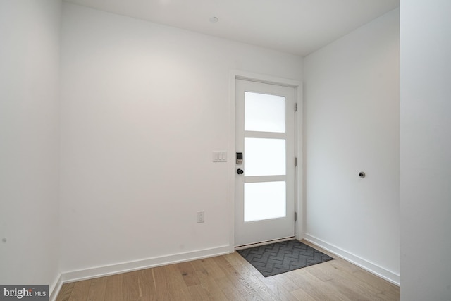 entryway with light wood-type flooring