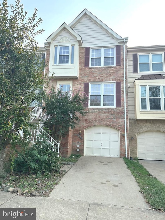 view of property with a garage