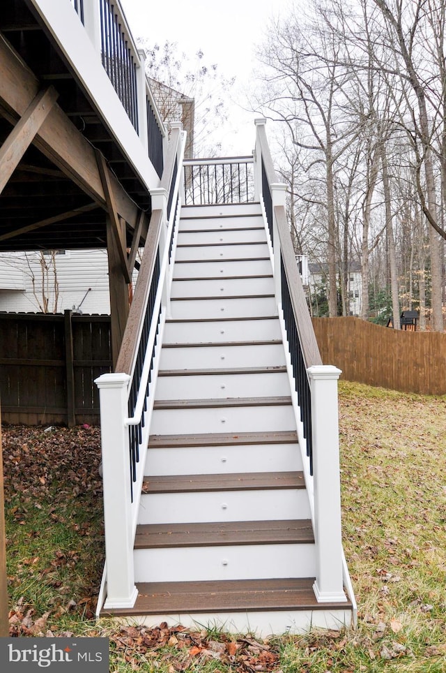 view of staircase