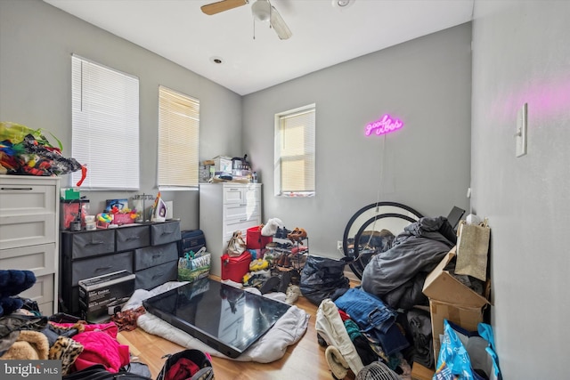 bedroom with ceiling fan