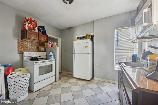 kitchen with white appliances