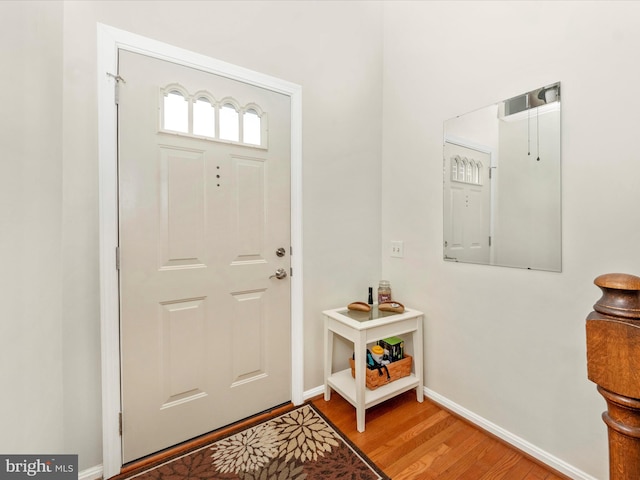 foyer featuring light hardwood / wood-style floors