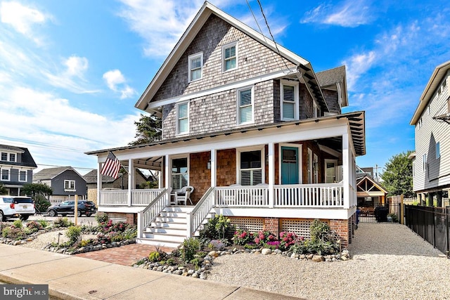 view of front of house with covered porch