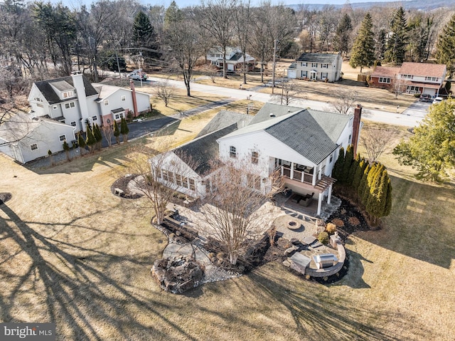 drone / aerial view with a residential view