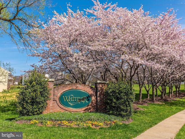 view of community sign