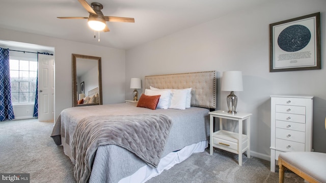 view of carpeted bedroom