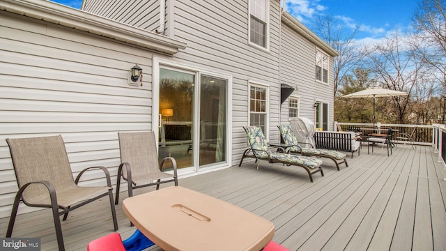 view of wooden deck