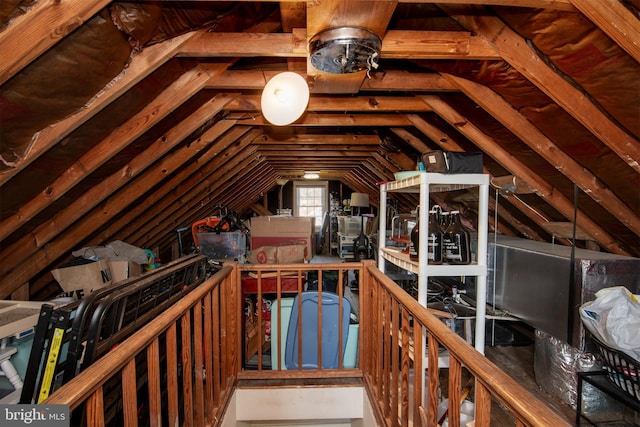 view of attic