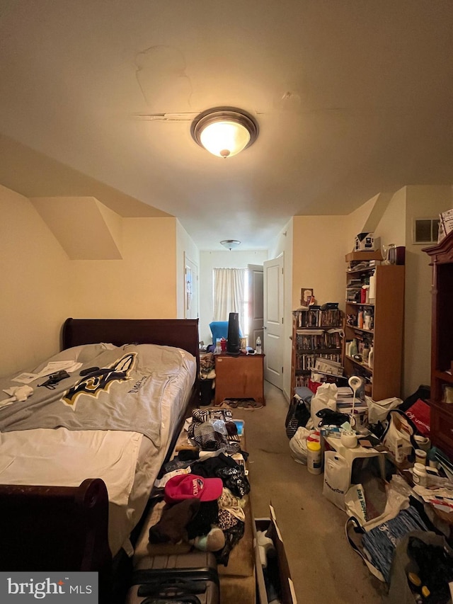 bedroom with carpet floors