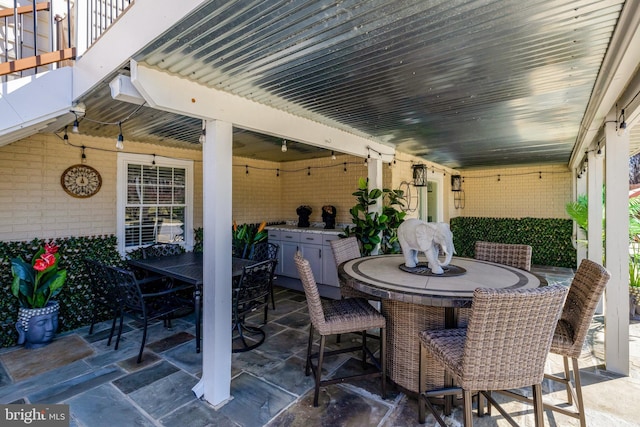 view of patio with outdoor dining space