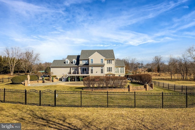 exterior space featuring a patio and a fenced backyard