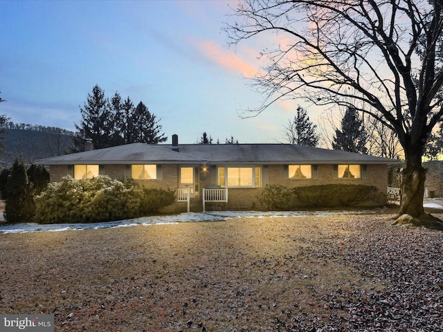 view of ranch-style home