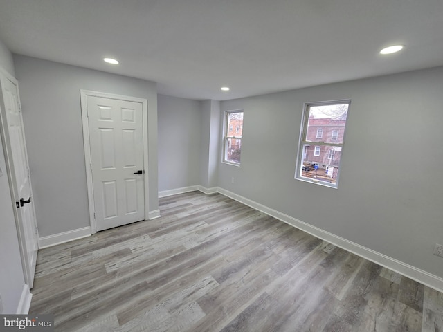 interior space with light wood-type flooring