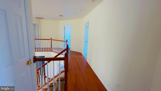 hall featuring wood-type flooring