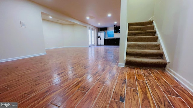 interior space with wood-type flooring