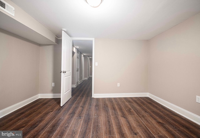 interior space featuring dark hardwood / wood-style floors