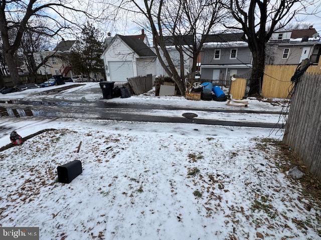 view of snowy yard