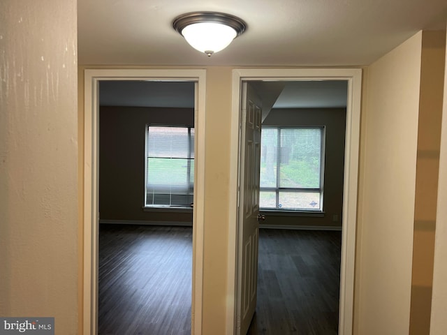 8451 Greenbelt Rd Unit 102, Greenbelt, MD 20770 - corridor featuring dark wood finished floors and baseboards