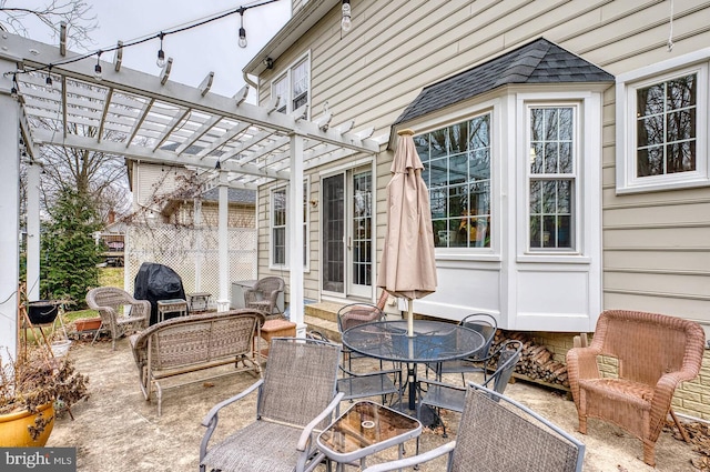 view of patio / terrace with a pergola