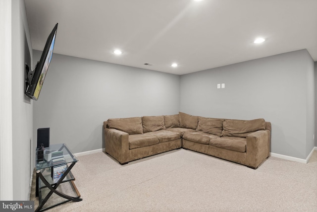 view of carpeted living room