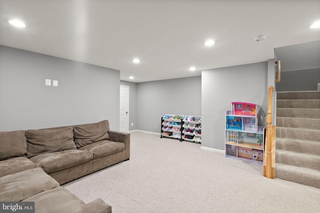 view of carpeted living room