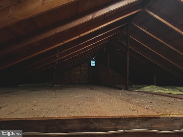 view of attic