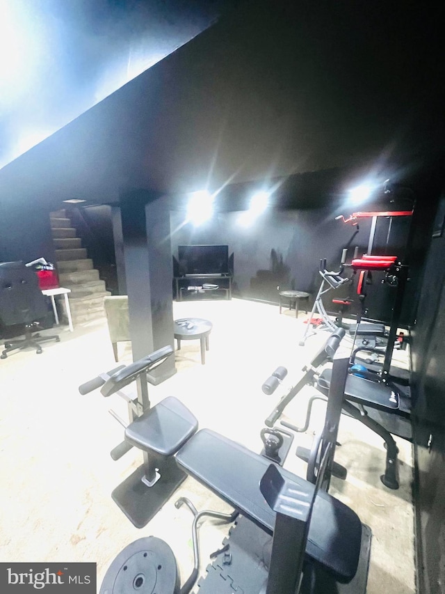 interior space featuring stairway