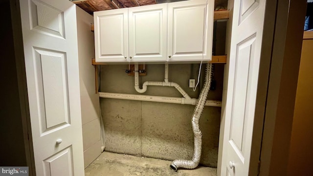 washroom with cabinets