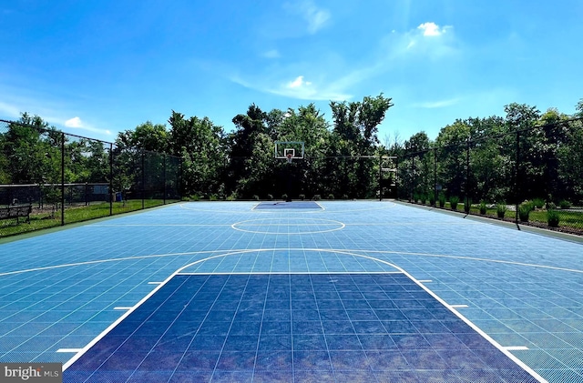 view of basketball court