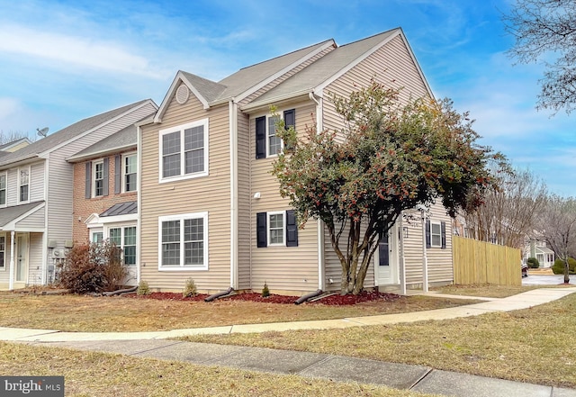 exterior space featuring a front lawn