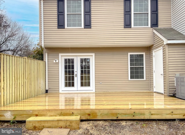 exterior space featuring french doors