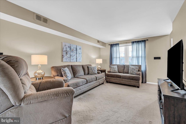 view of carpeted living room