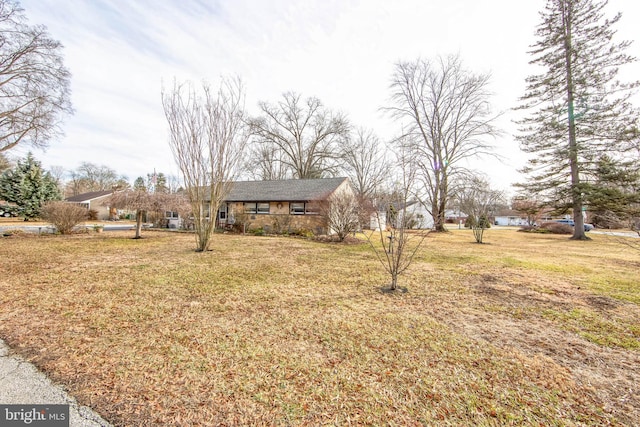 view of front of home with a front yard