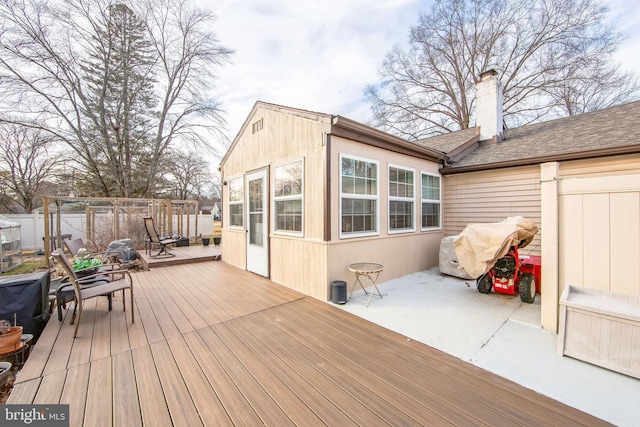 view of wooden deck