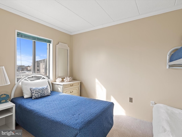 bedroom featuring ornamental molding