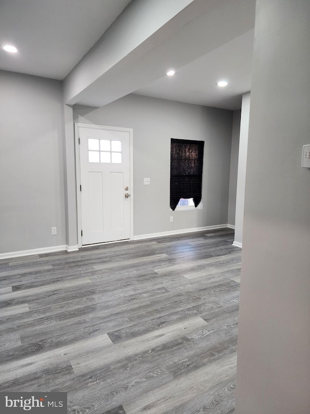 entryway with light wood-type flooring