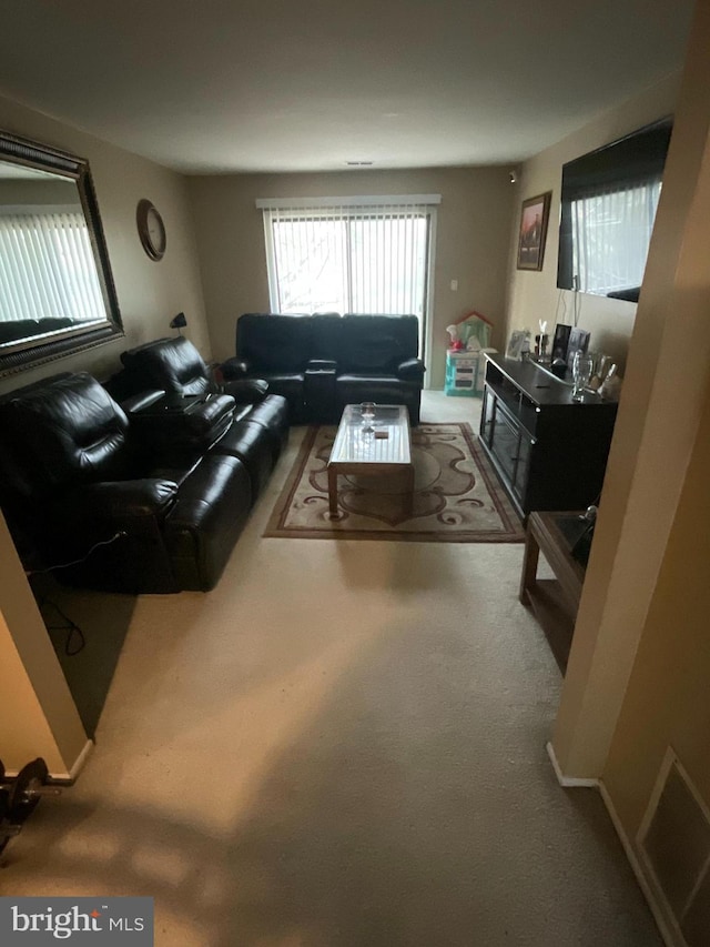 view of carpeted living room