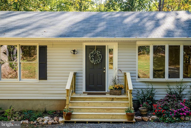 view of doorway to property