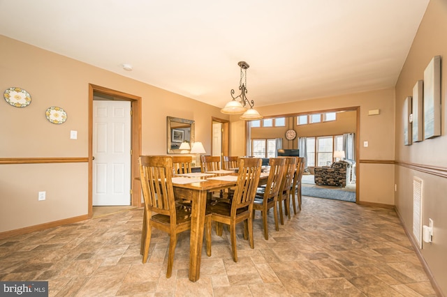 view of dining room