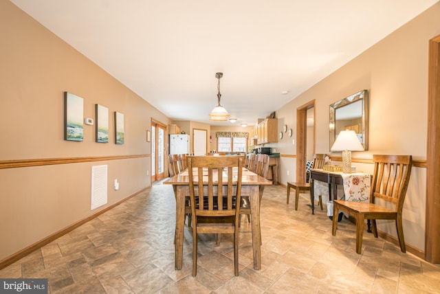 view of dining area