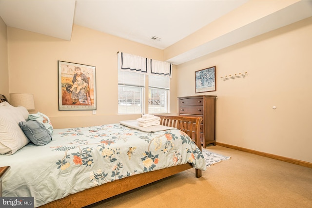 bedroom with carpet floors