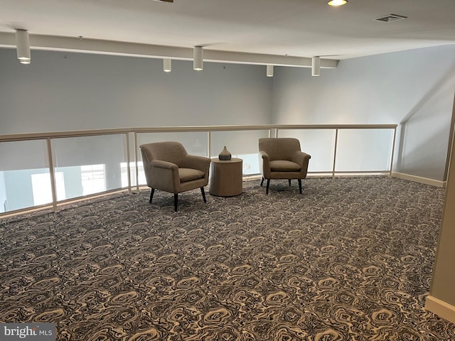 sitting room with carpet