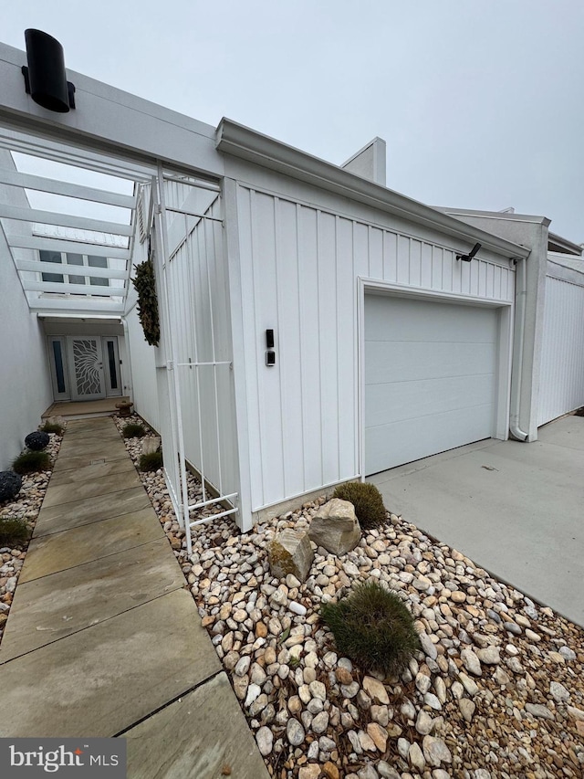 view of home's exterior featuring a garage