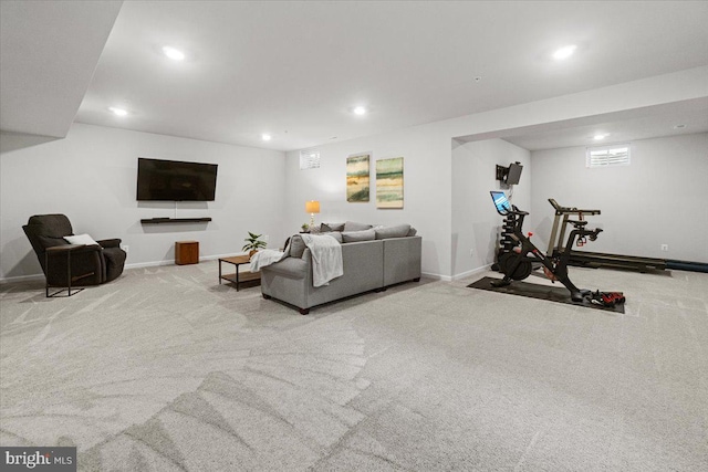 view of carpeted living room