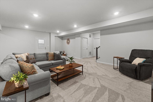 view of carpeted living room