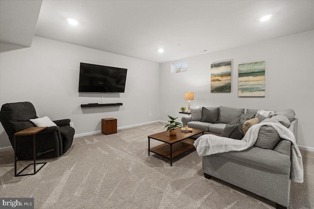 view of carpeted living room