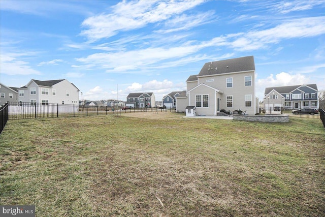 view of yard with a patio area